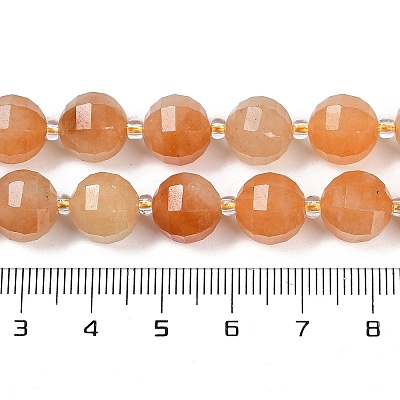 Natural Red Aventurine Beads Strands G-G182-B14-05-1