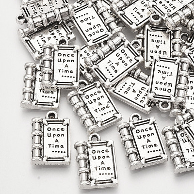 Tibetan Style Alloy Pendants for Teachers' Day TIBEP-S319-025AS-RS-1