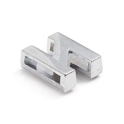 Alloy Slide Charms ALRI-WH0005-09N-P-1
