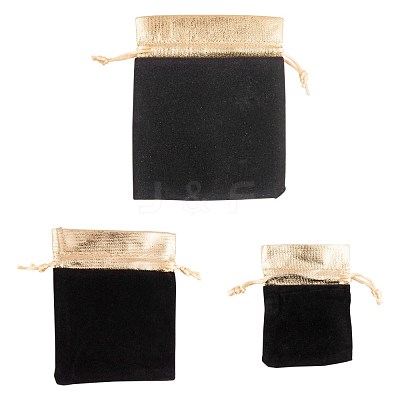 30Pcs 3 Style Rectangle Velvet Jewelry Bag TP-LS0001-03-1