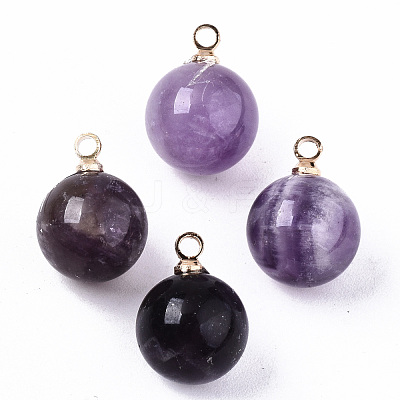 Natural Amethyst Charms X-G-N332-024G-10-1
