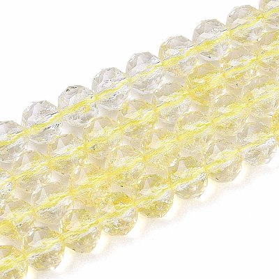 Crackle Transparent Glass Beads Strands X1-GLAA-N063-8mm-08-1