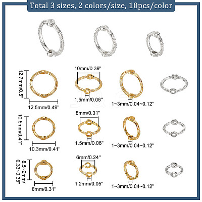 60Pcs 6 Style Alloy Bead Frame FIND-PH0007-52-1