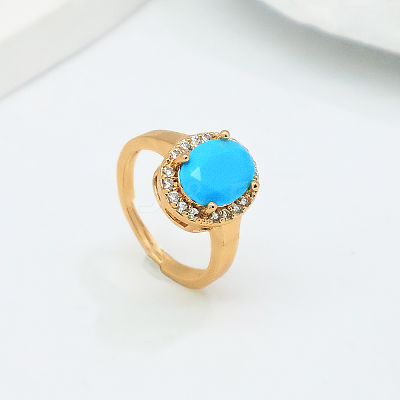 Brass Micro Pave Cubic Zirconia Cuff Open Rings for Women YE6141-2-1