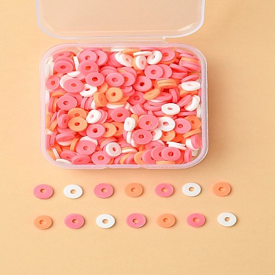 20G 4 Colors Handmade Polymer Clay Beads CLAY-YW0001-84B-1