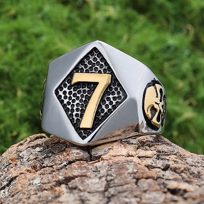 Punk Style 316L Stainless Steel Finger Rings for Men FS-WG96F45-12-1