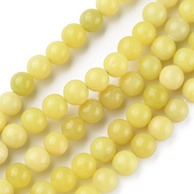 Natural Lemon Jade Beads Strands G-G0003-C02-B-1