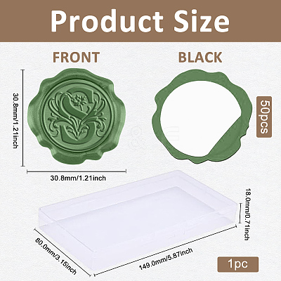 50Pcs Adhesive Wax Seal Stickers DIY-CA0006-13I-1