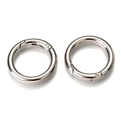 Zinc Alloy Spring Gate Rings PALLOY-C100-01P-02-1