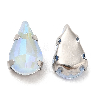 Mocha Fluorescent(MI) Teardrop Sew on Rhinestone GGLA-M006-01A-P04-1