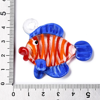 Handmade Lampwork Pendants LAMP-N024-34C-01-1