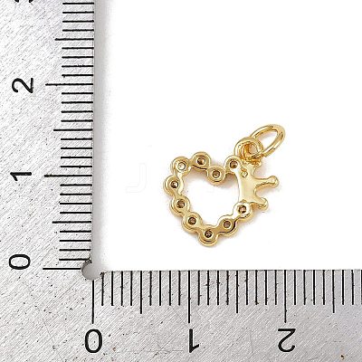 Brass Micro Pave Cubic Zirconia Charms LS-KK-H077-02G-01-1