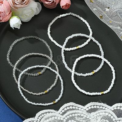 Glass Seed Beaded Stretch Bracelet Sets BJEW-MZ00101-02-1