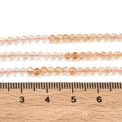 Heated Natural Citrine Beads Strands G-Q002-B04-04-1