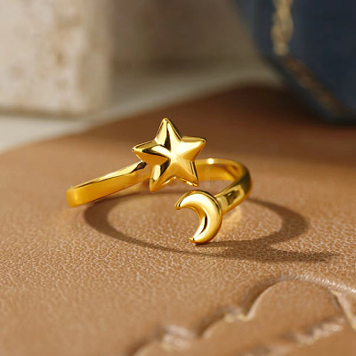 304 Stainless Steel Cuff Open Rings RJEW-P182-03G-1