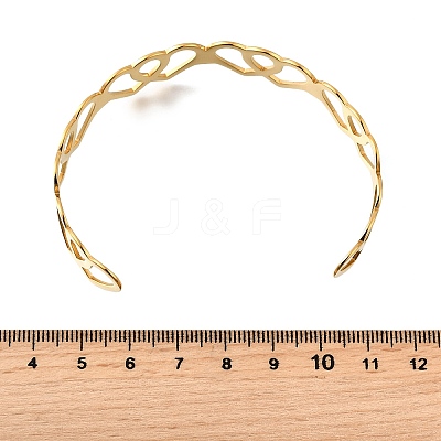 304 Stainless Steel Cuff Bangles BJEW-S172-01G-1
