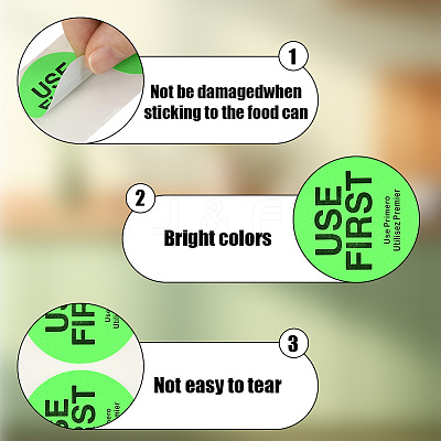 500Pcs Paper Adhesive Label Stickers STIC-WH20010-25C-1
