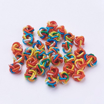 Nylon Cord Woven Beads NWIR-F005-14R-1