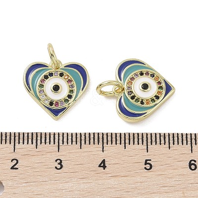 Real 18K Gold Plated Brass Micro Pave Cubic Zirconia Pendants KK-L209-072G-08-1