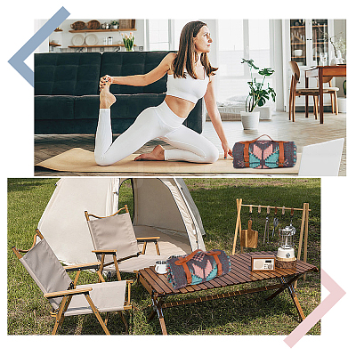 Imitation Leather with Alloy Yoga Mat Strap AJEW-CL0001-99A-02-1