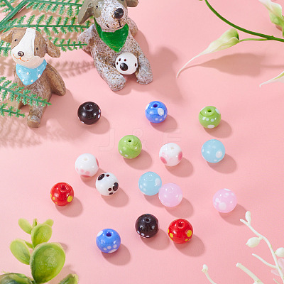 16Pcs 8 Colors Handmade Lampwork Beads LAMP-TA0002-10-1