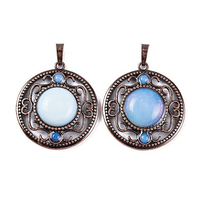Synthetic Opalite Pendants G-Q158-03-16-1