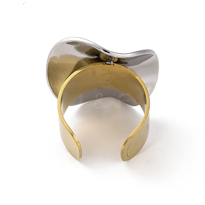 304 Stainless Steel Open Cuff Rings RJEW-K258-08GP-04-1