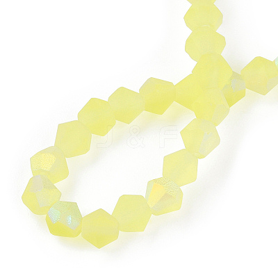 Imitate Austrian Crystal Bicone Frosted Glass Beads Strands EGLA-A039-T2mm-MB21-1