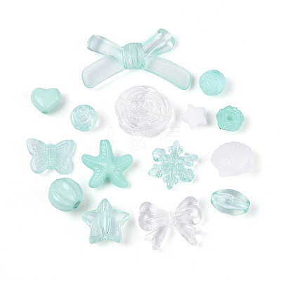 Transparent & Opaque Acrylic Beads TACR-T028-26E-1