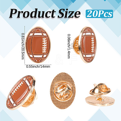 20Pcs Sport Enamel Pins JEWB-SC0001-62A-1