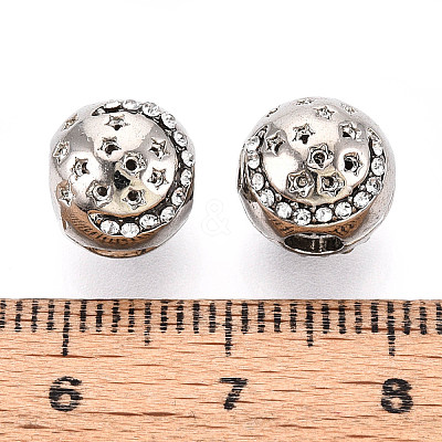 Alloy Rhinestone European Beads FIND-N009-08P-1