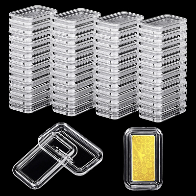 Acrylic Packing Boxes with Lids for Gold Bar LS-CON-WH0085-142-1