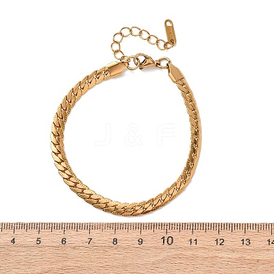 304 Stainless Steel Panzer Chain Bracelets for Women BJEW-F529-15G-1