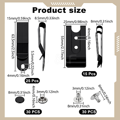 25Pcs Iron Mobile Phone Back Clip AJEW-NB0007-09EB-1