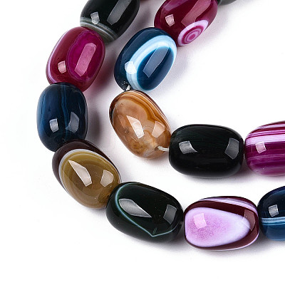 Natural Agate Beads Strands G-N356-02A-07-1