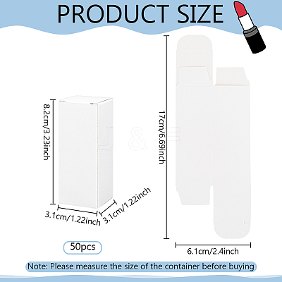 Rectangle Lipstick Paper Packaging Boxes AJEW-WH0472-58B-1