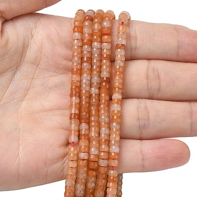 Natural Red Aventurine Heishi Beads Strands G-A299-A02-01-1