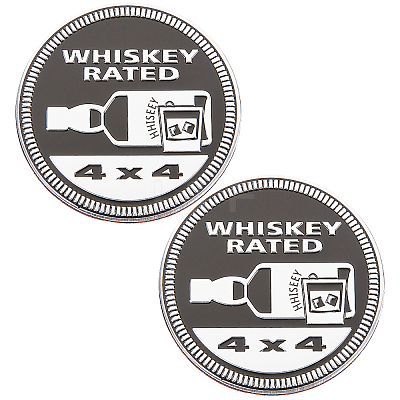 2Pcs 3D Aluminum Car Stickers DIY-GF0005-81A-1