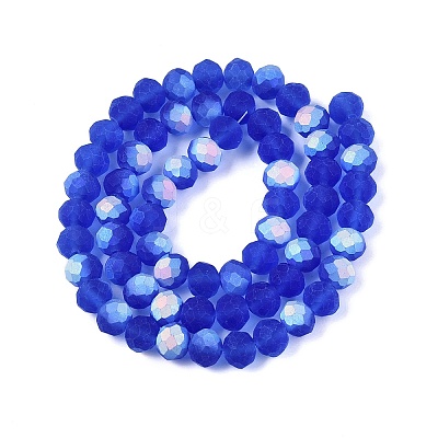 Transparent Glass Beads Strands X-EGLA-A044-T8mm-MB31-1