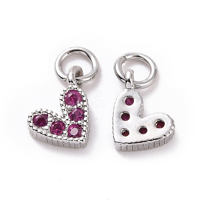 Brass Micro Pave Cubic Zirconia Charms LS-RB-I078-66P-01-NR-1