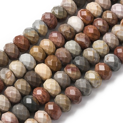 Natural Alashan Agate Beads Strands G-B179-A03-6x8mm-1