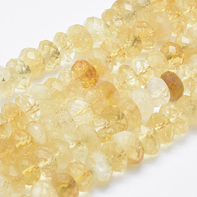 Natural Citrine Beads Strands G-K246-28A-1
