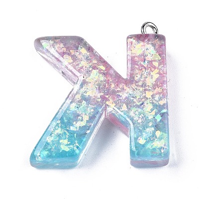 Transparent Epoxy Resin Pendants CRES-S364-002K-1