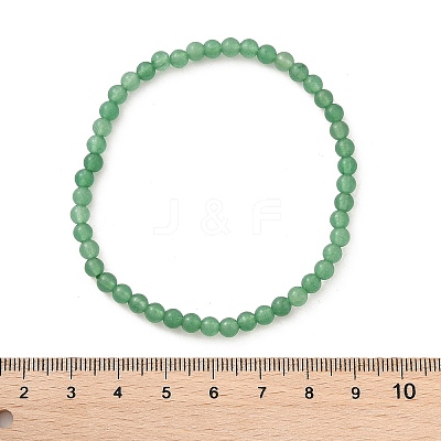 Natural Green Aventurine Beaded Stretch Bracelets BJEW-D446-A-34-1
