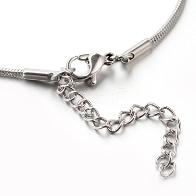 Tarnish Resistant 304 Stainless Steel Snake Chain Bracelets STAS-M175-10P-B-1