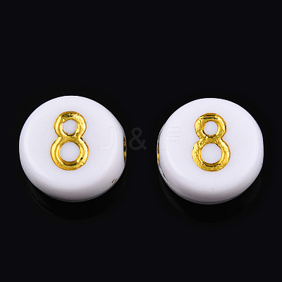 Plating Acrylic Beads PACR-R243-02-1