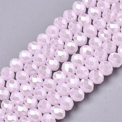 Electroplate Glass Beads Strands EGLA-A034-J6mm-A03-1