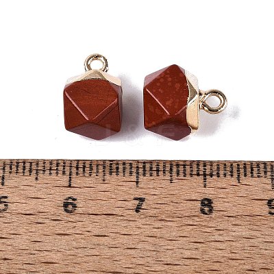 Natural Red Jasper Pendants G-N359-18G-10-1
