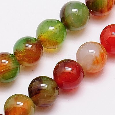 Natural Peacock Agate Beads Strands X-G-G444-10mm-02-1