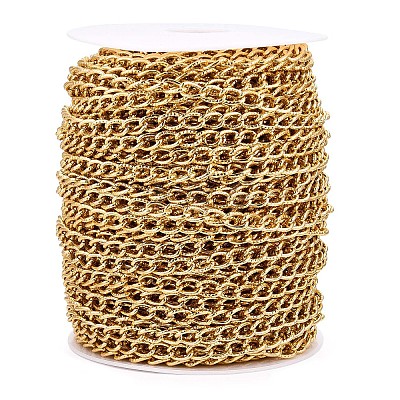 Aluminium Textured Curb Chains CHA-T001-44G-1